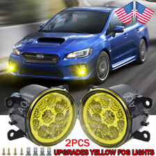 2x Yellow Fog Light For 15-20 Subaru Wrx Sti Pair Bumper Replacement Lamps Us