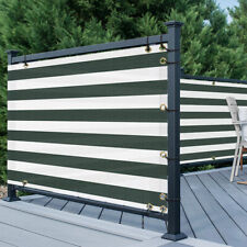 Green W White Strip Deck Privacy Fence Screen 35 Tall Custom Length