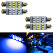 4 Ultra Blue 9-smd 1.72 42mm 578 211-2 Led Bulbs For Interior Map Dome Lights