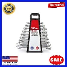 New 18-piece Combination Wrench Set Metric Sae