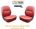 Pro 90 Series Lowback Seats Procar 80-1400-58 Red Vinyl Universal - Pair Scat
