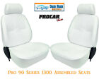 Pro 90 Series Bucket Seats Procar 80-1300-53 White Vinyl Universal - Pair Scat