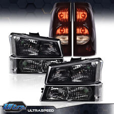 Fit For 2003-2006 Chevy Silverado 1500 2500 Blackclear Headlights Tail Lights