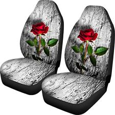 Universal Seat Cover For 5-seater Car With Rose Floral Print To Prevent Dirt