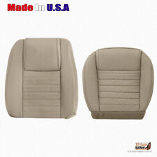 Driver Bottom And Top Perforated Leather Seat Cover Tan 2005 - 2009 Ford Mustang