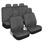 Full Set Front Rear Bench Car Seat Covers For Auto Truck Suv Solid Gray