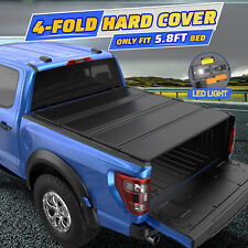 5.8ft 4-fold Hard Truck Bed Tonneau Cover For 2017-2023 Nissan Titan Waterproof