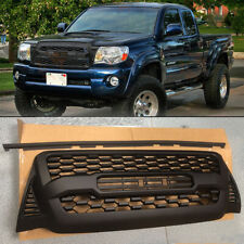 For 2005-2011 Toyota Tacoma Front Grille Bumper Hood Mesh Grill Matte Black