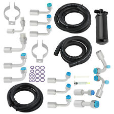 Universal 134a Air Conditioning Hose Kit O-ring Fittings Drier Ac Hose Set
