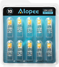Alopee 10 Pack 194 Bulb Warm White Led 2700k Replacement For 168 194 W5w T10 Led