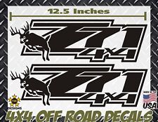 Z71 Truck Bed Offroad Decals Set Gloss Black Chevrolet Silverado Deer Hunting