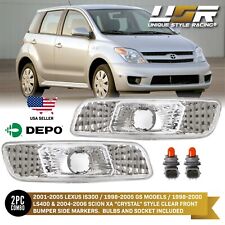 Depo Front All Clear Bumper Side Marker Lights Fit For 2004 2005 2006 Scion Xa