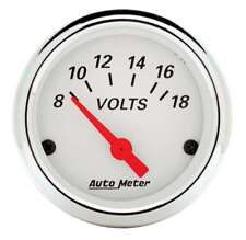 Autometer 1391 2-116 Voltmeter 8-18v Arctic White New