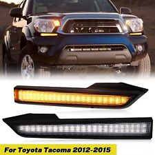 Led Front Side Marker Headlight For Toyota Tacoma 2012-2015 Drl Turn Signal