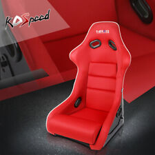 Nrg Innovations Frp-300rd Fixed Back Large Size Bucket Racing Seat Redblack