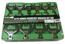 14pc Grip Sae Jumbo Crow Foot Wrenches Set Crowfoot 1 116 - 2 Open End 90150