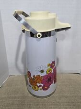 Vintage Air Pot Pump Vacuum Liquid Dispenser Hotcold Flower Power Coffeetea