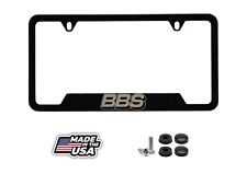 Bbs Black Stainless Steel License Plate Frame Bbs Wheels Usa