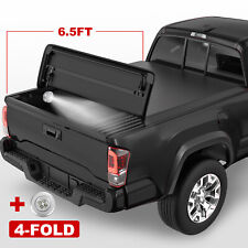 6.5ft 4-fold Truck Bed Tonneau Cover Soft For 2004-2015 Nissan Titan King Cab