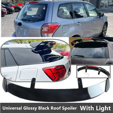 Universal For 14-18 Subaru Forester Rear Window Roof Spoiler Tail Wing W Light