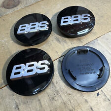 New Black Bbs Rs Center Caps Blacksilver Set Of 4 36112225190