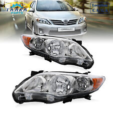 Headlights Pair For 2011 2012 2013 Toyota Corolla S Xrs Chrome Headlamps Rhlh
